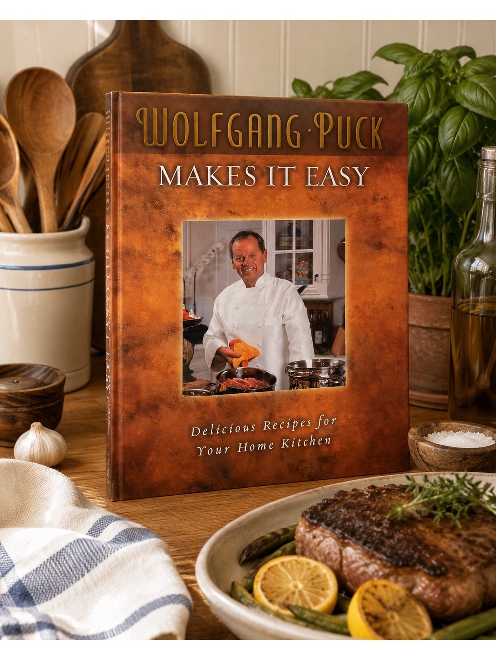 Wolfgang Puck Makes It Easy Hardcover Cookbook Delicious Recipes Home Kitchen